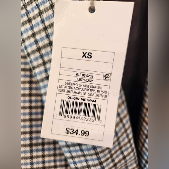 A New Day Oversized Plaid Blazer Size XS NEW - Picture 8 of 10